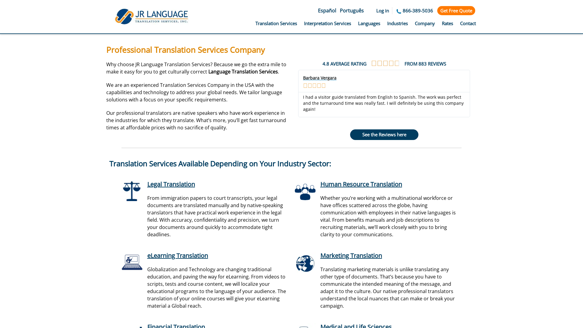 JR Language Translation Services, Inc.